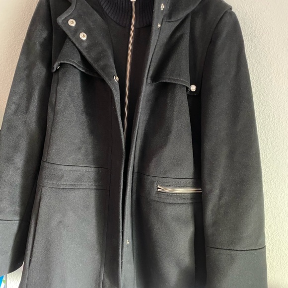 Michael Kors Black Wool Coat Jacket